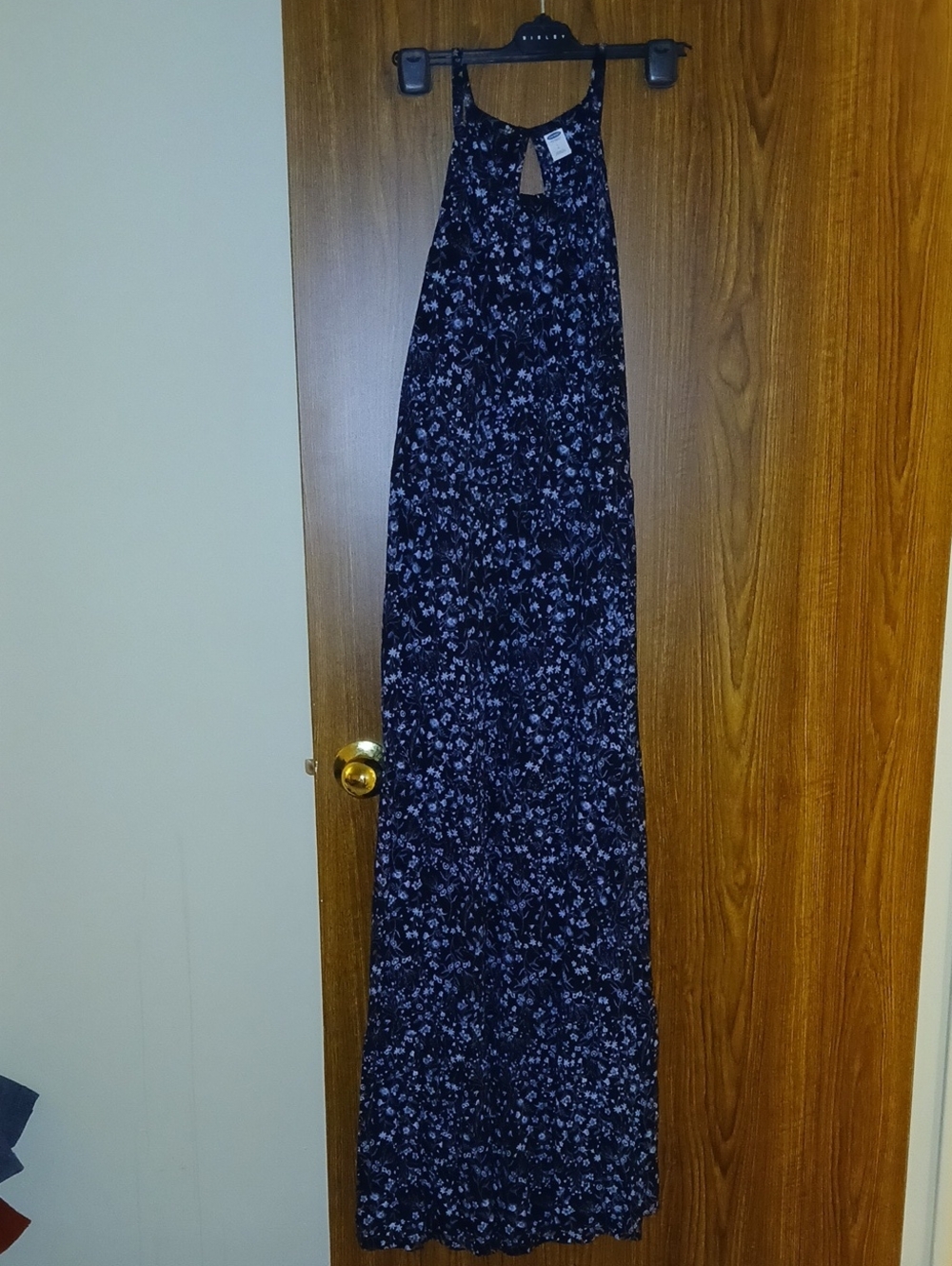 Old Navy Navy Floral Halter Maxi Skirt